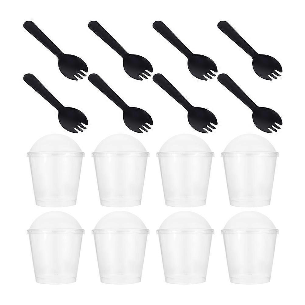 Serving 50 Sets Transparent Round
