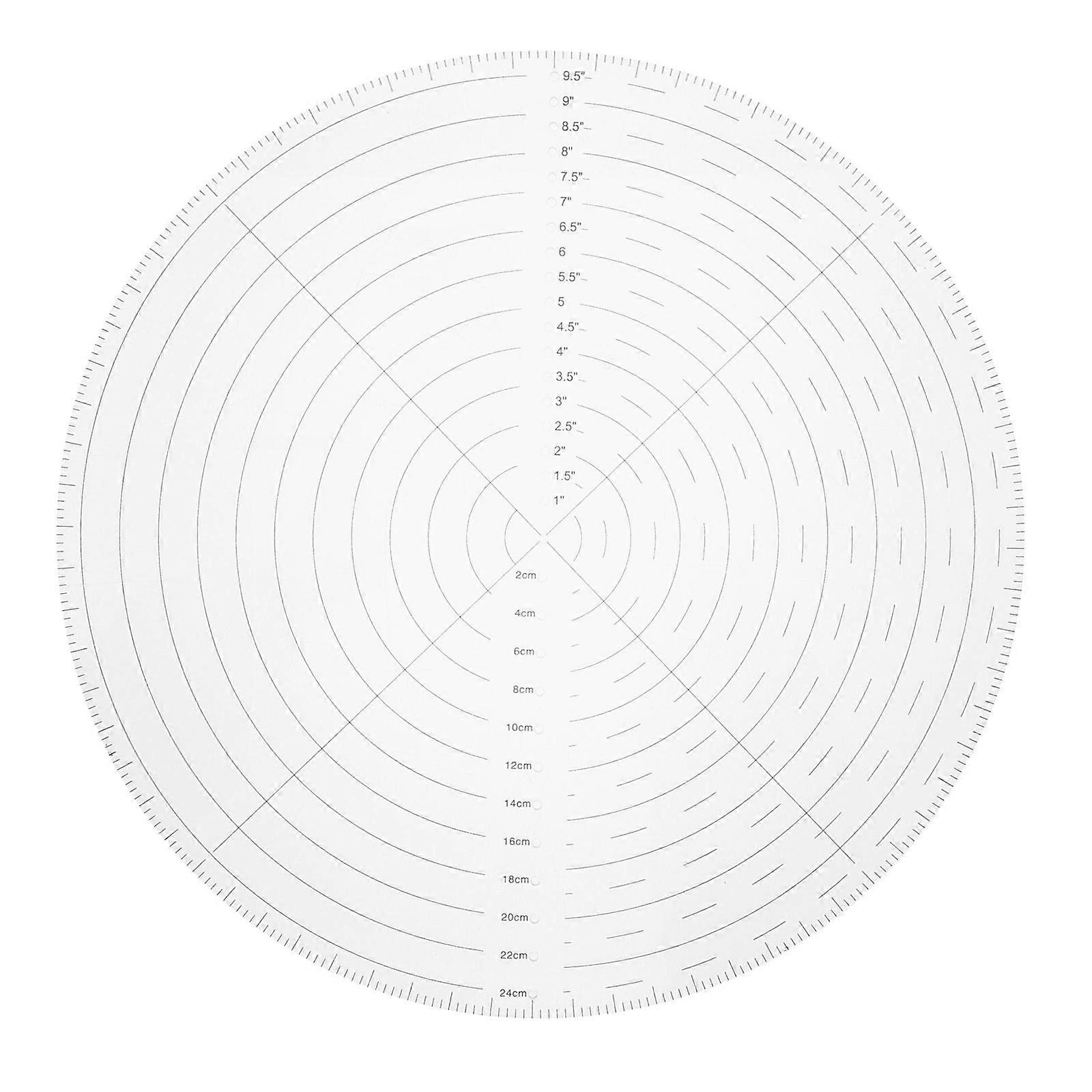 Versatile Circle Centering Ruler For Artists 10 Inches Clear Acrylic Tool For Accurate Measurements 1Pcs