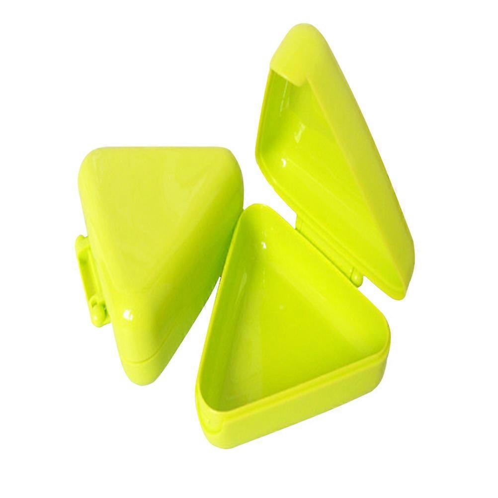 DIY Triangle Rice Ball Mold For Lunch Preparation And Snack Making 2Pcs In Light Green