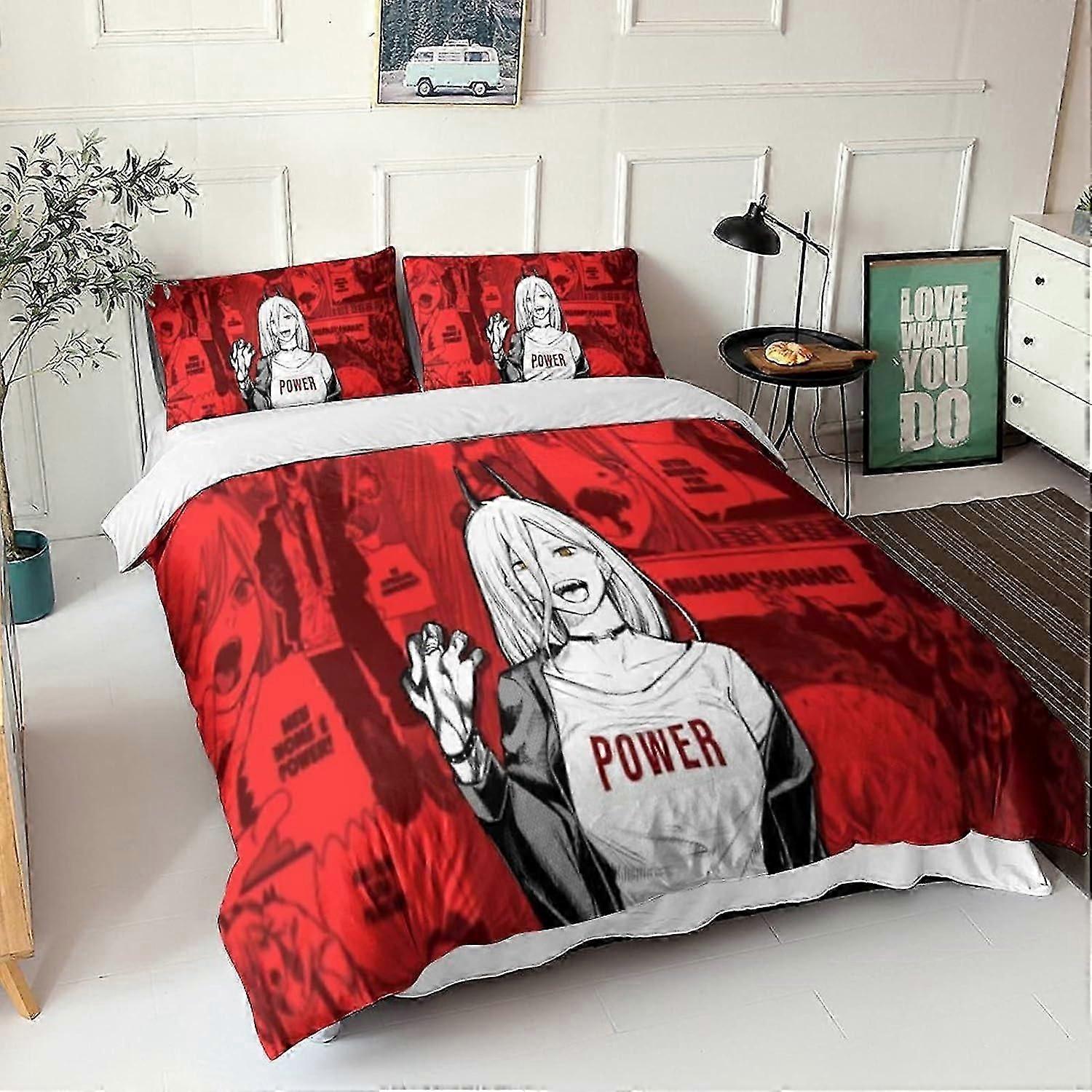 مجموعة غطاء لحاف بنمط رجل بالمنشار مع أكياس وسائد ، مجموعات مفروشات من الألياف الدقيقة بالمنشار المطبوع للبالغين الأطفال في سن المراهقة 135 * 200 سم