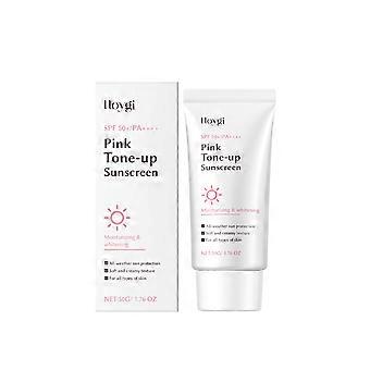 Roze verhelderende beschermende crème, hydraterende verfrissende textuur, zomerse buitenlucht, milde isolatie, dagelijkse beschermende crème 50G