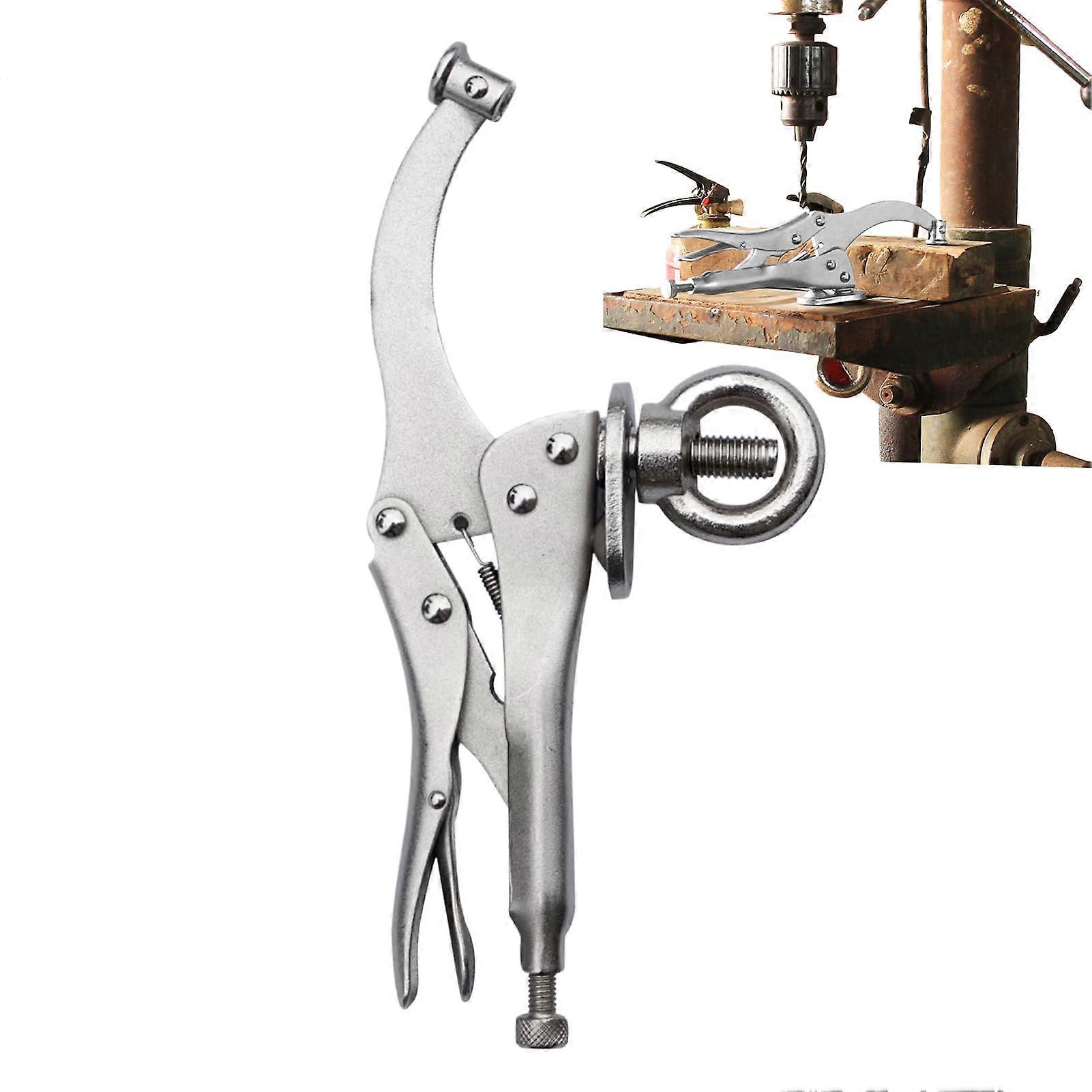 Drill Press Locking Clamp - 9 Inch Rust Resistant Welding Table Hold Down Clamp - Quick-Release Gripping Tool for Drill Press Accessories