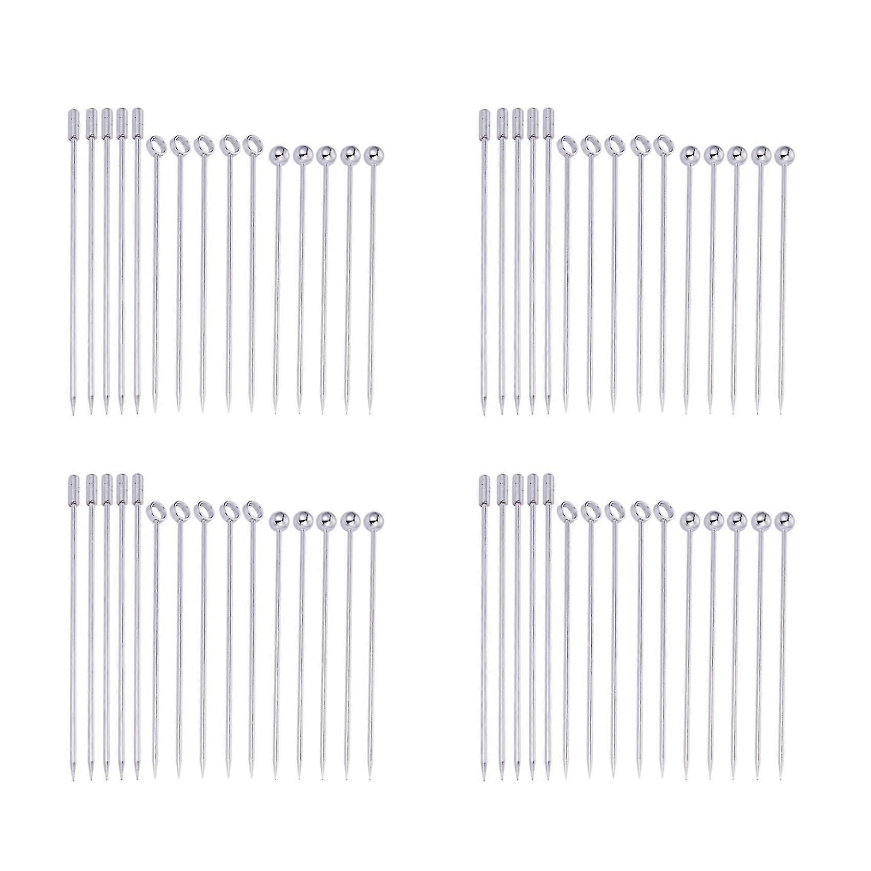 60x Cocktail Picks de acero inoxidable Martini Picks Set