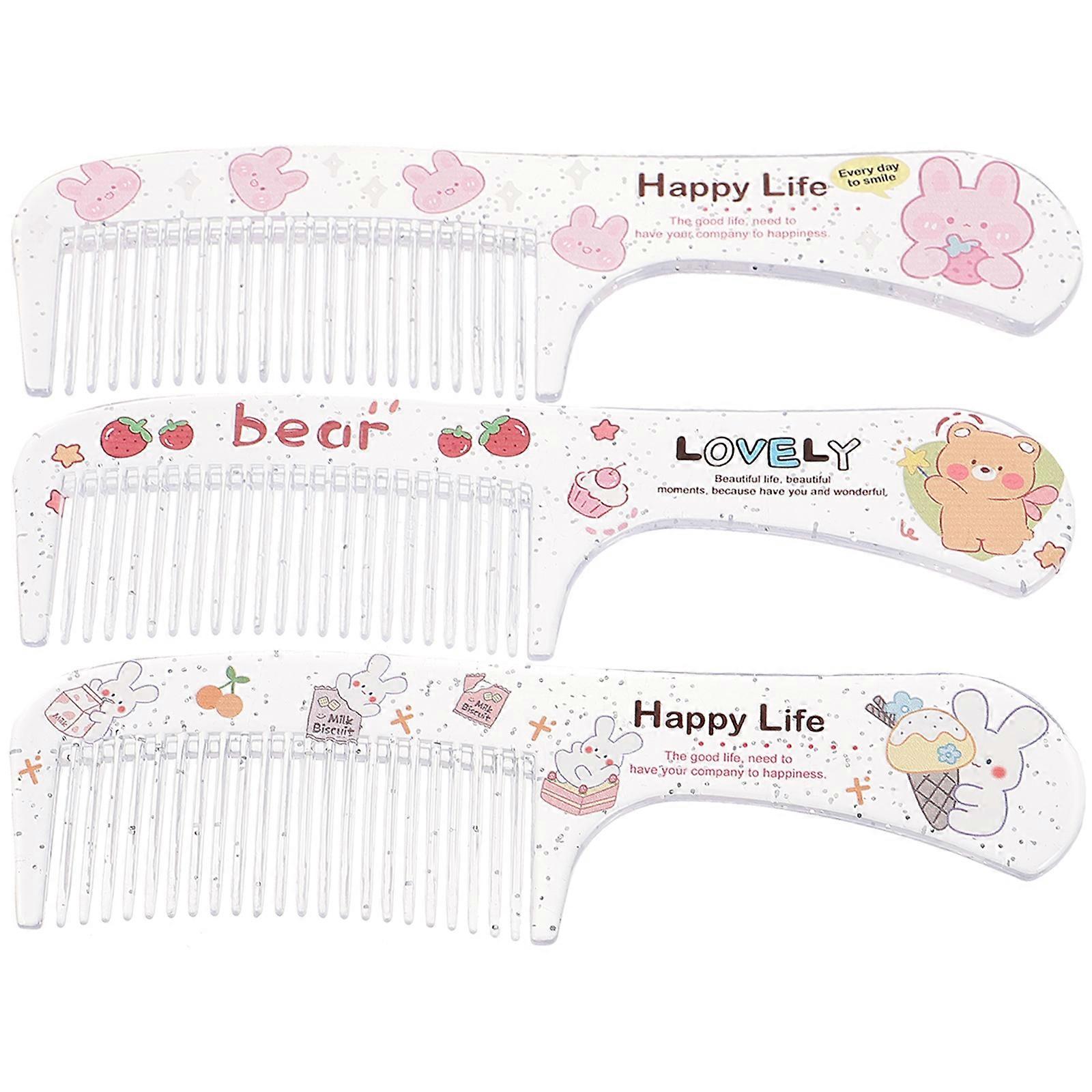 Portable Design Hair Combs 15 Pcs Detangling Combs For Students Daily Use 14x3.9cm Assorted Color