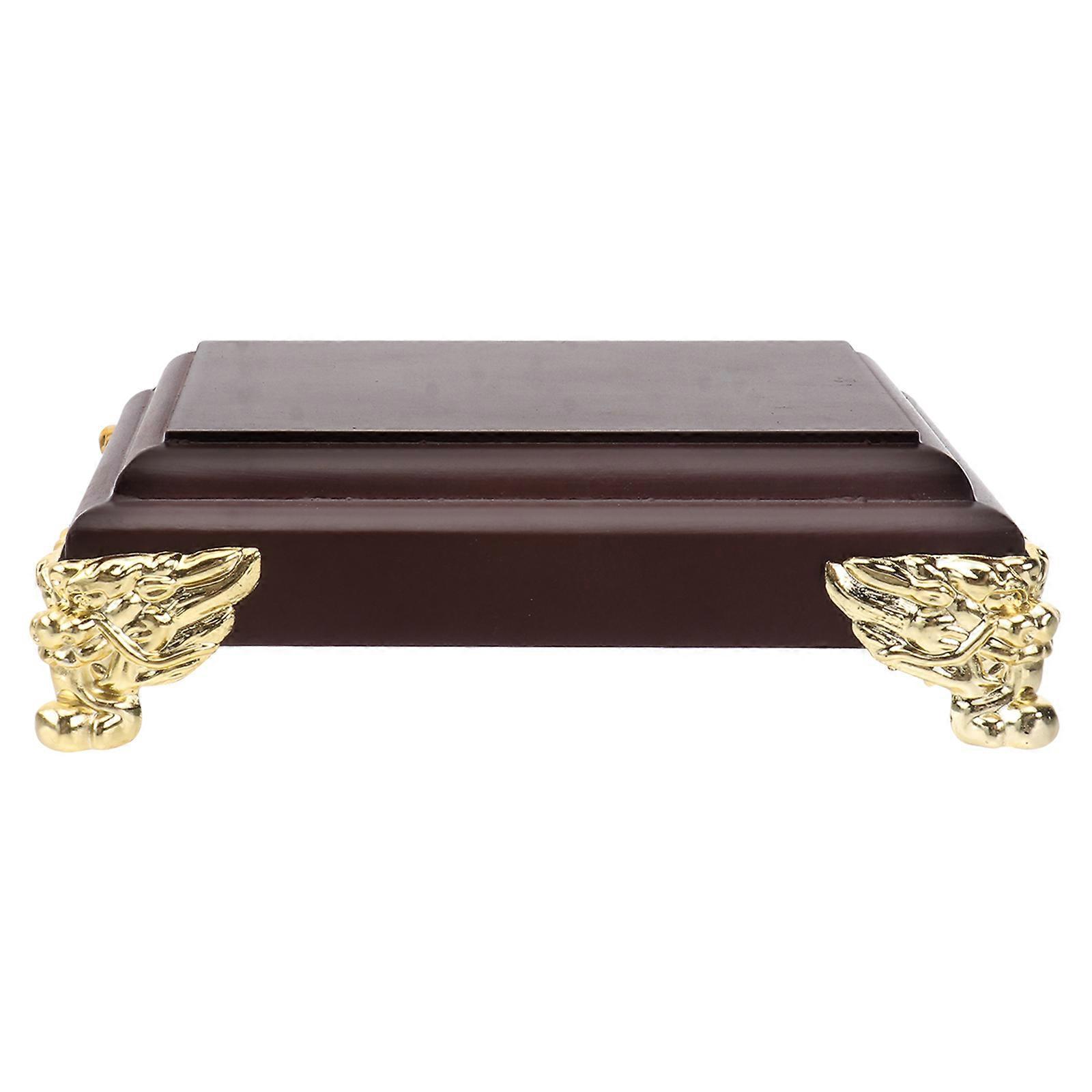 Decorative Wooden Craft Base With Fine Workmanship For Indoor Use Dark Red Color 2Pcs