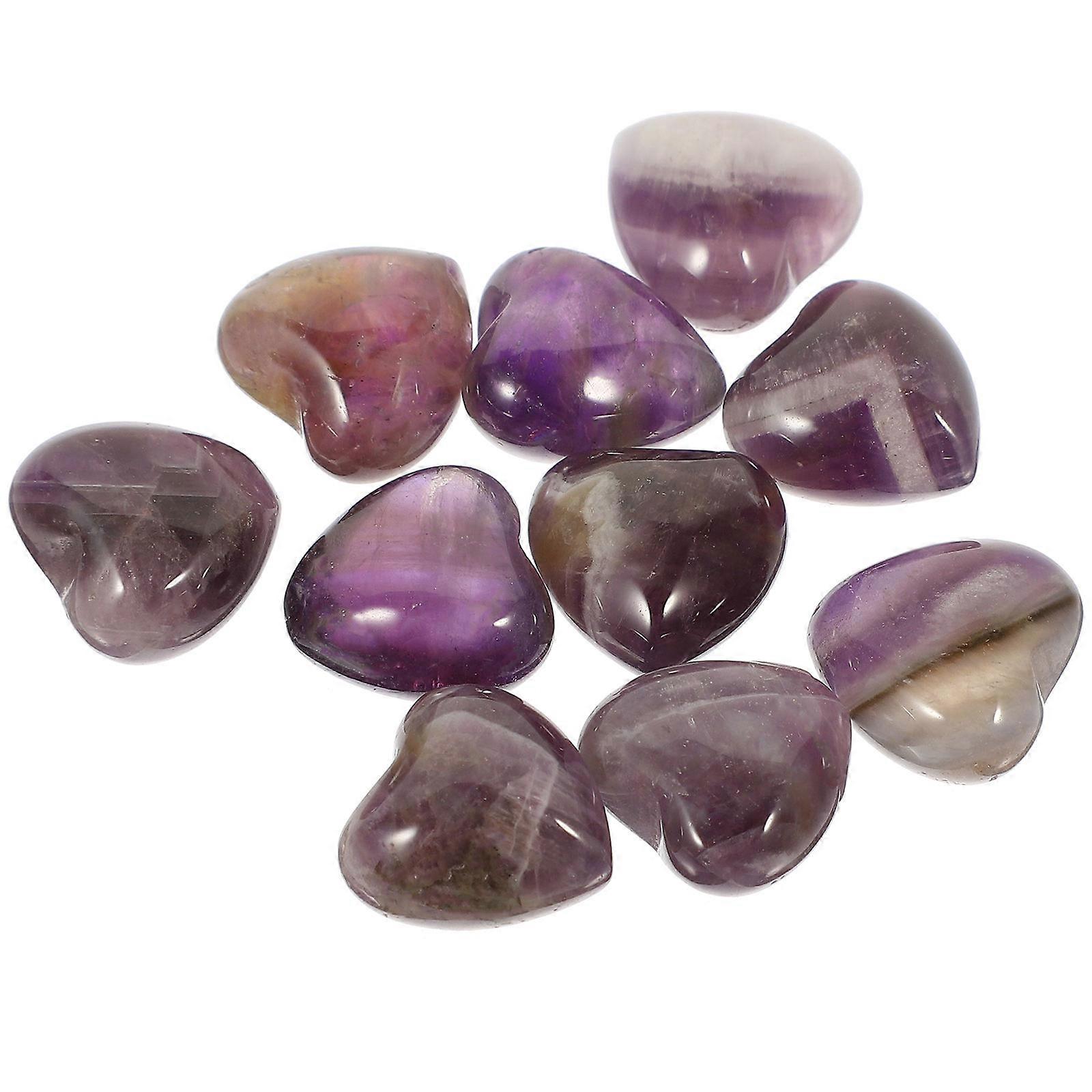 Natural Crystal Stone 30 Pcs Desktop Decorative Artwork For Home Office Occasion Heart Shaped Unique Feature