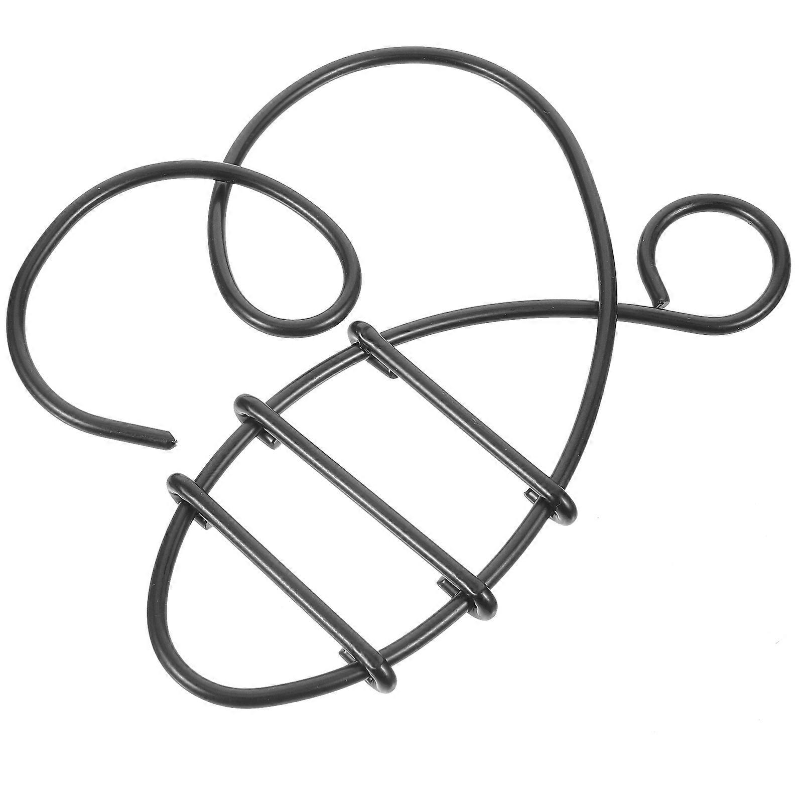 Unique Wire Bee Wall Decoration For Interior Decoration In Elegant Black 5Pcs