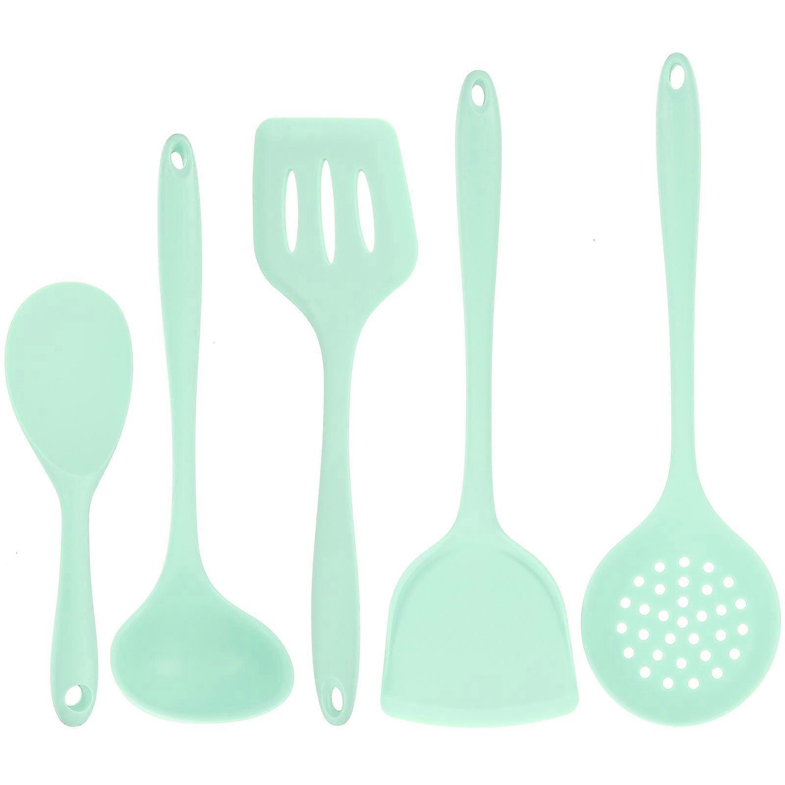 Kitchen Gadget Silicone Cookware Handle for Cooking Tools 3Sets Light Green