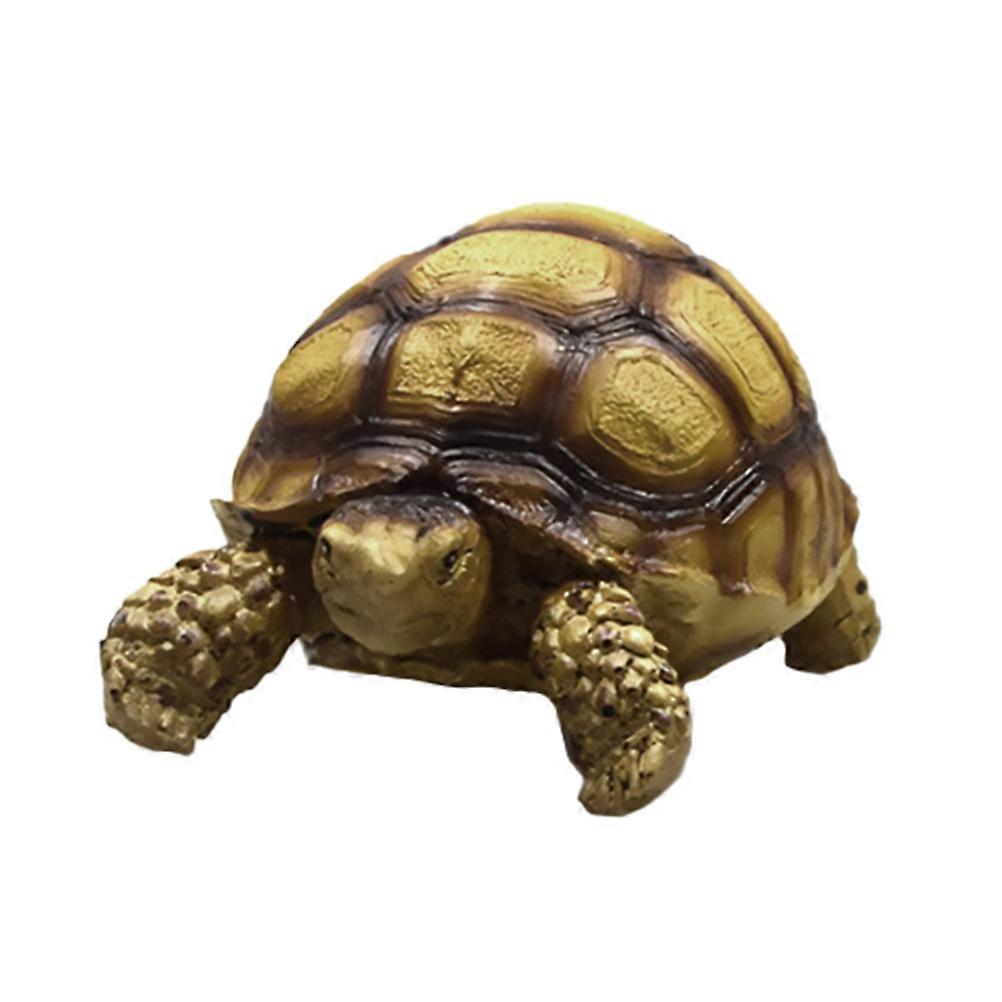 Turtle Ornament Resin Simulation Statue for Home Decoration 1Pcs Yellow