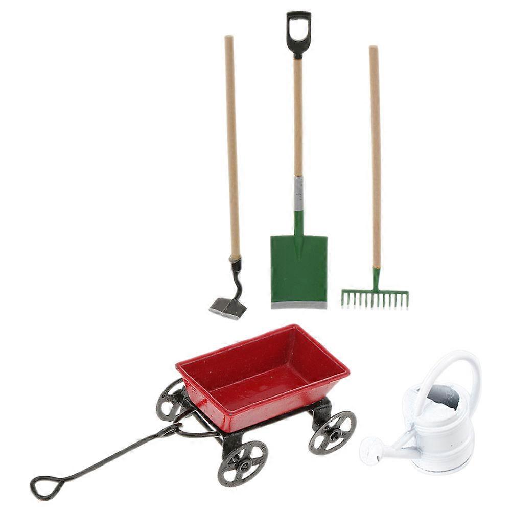 Doll House Gardening Tool Miniature Kit for Decoration 4Sets Assorted