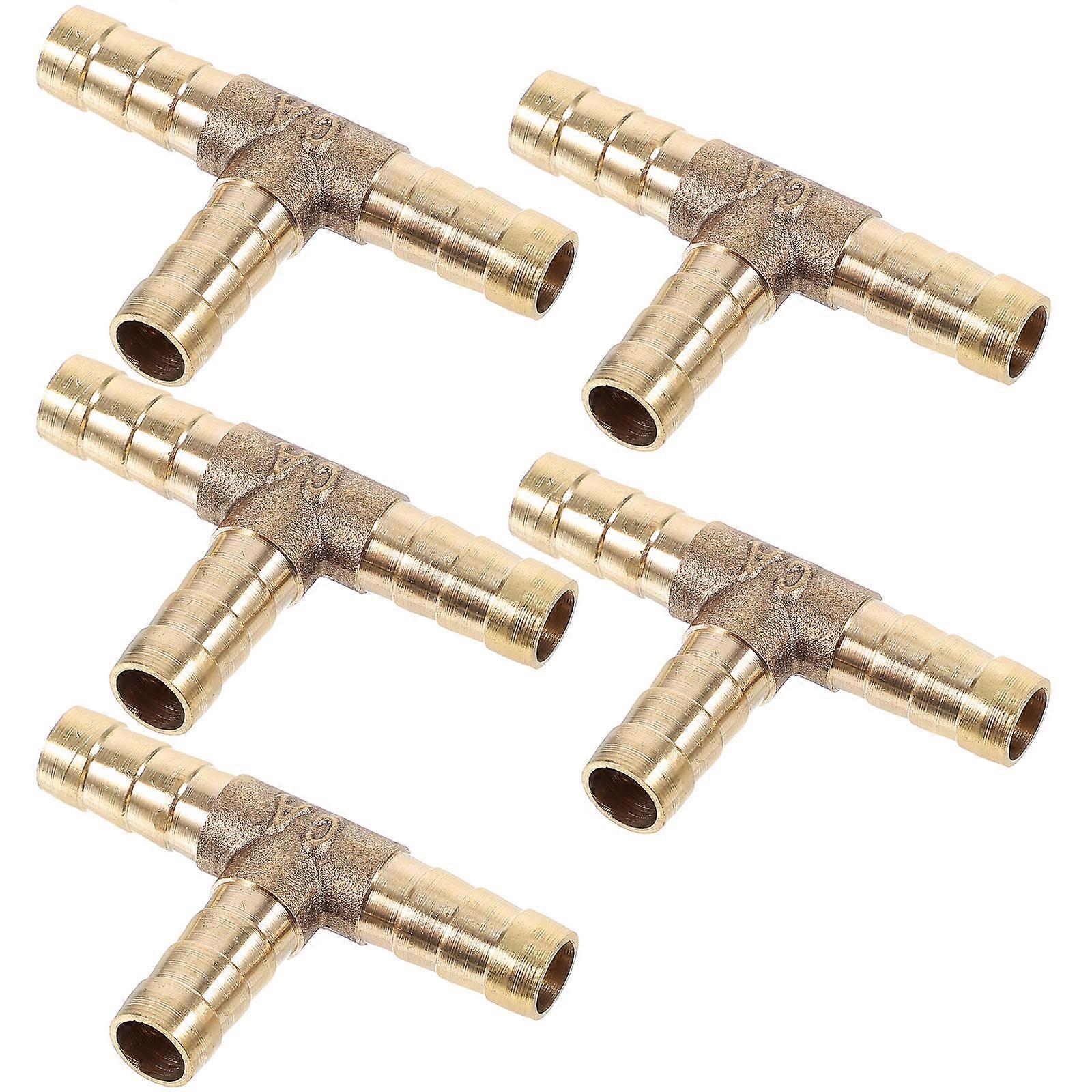 Hose Fittings Copper Tee Fitting for Connection 10Pcs Pack