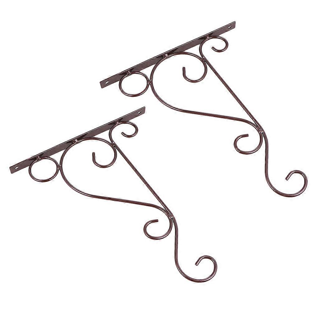 Wall Mounted Flower Basket Hook Iron Hanging Plant Brackets 4Pcs
