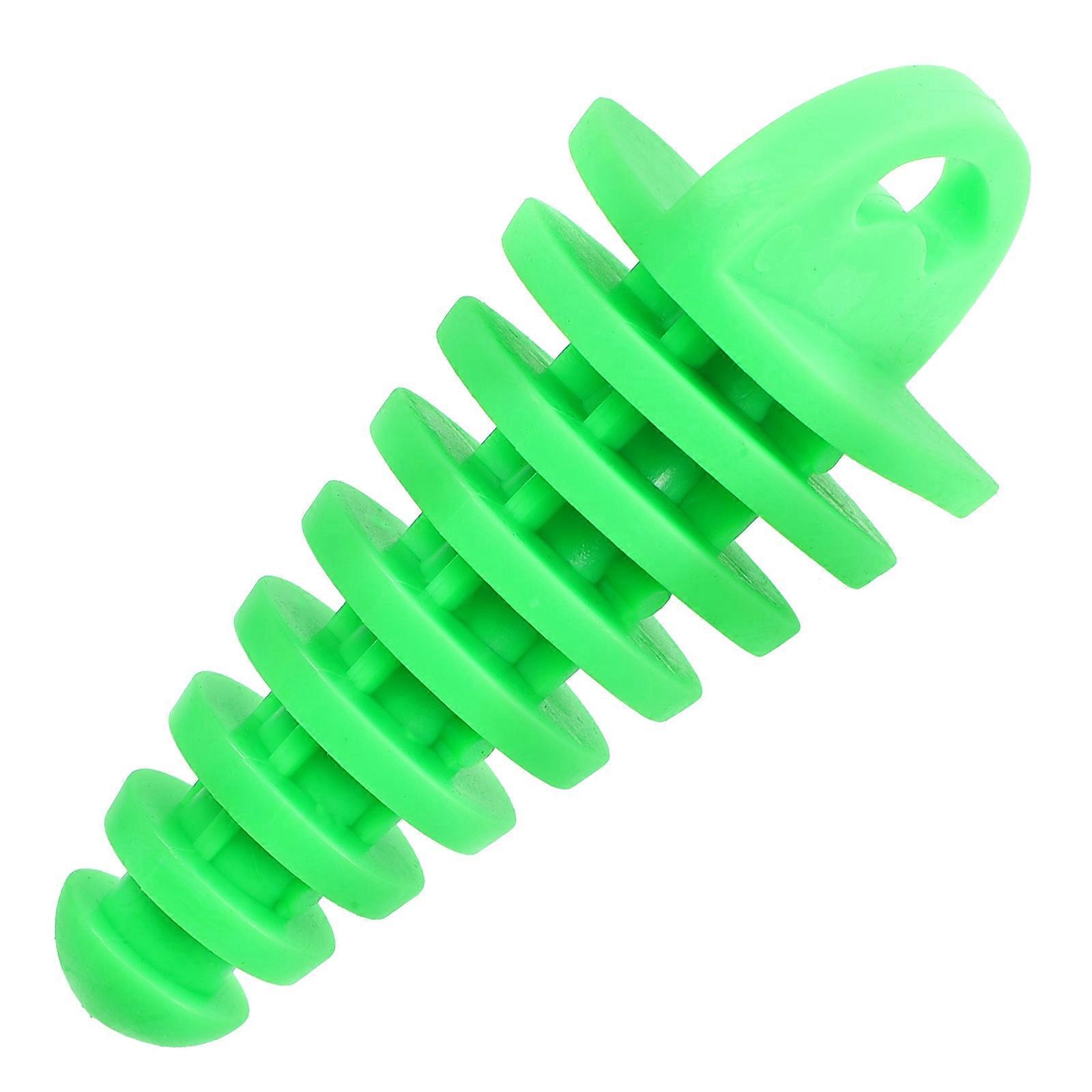 Motorcycle Plug Muffler Plug for Exhaust Protection 2Pcs Green PVC