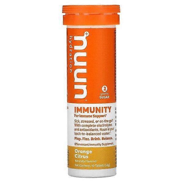 Nuun, Hydration, Immunity, Effervescent Immunity Supplement, Orange Citrus, 10 Tablets
