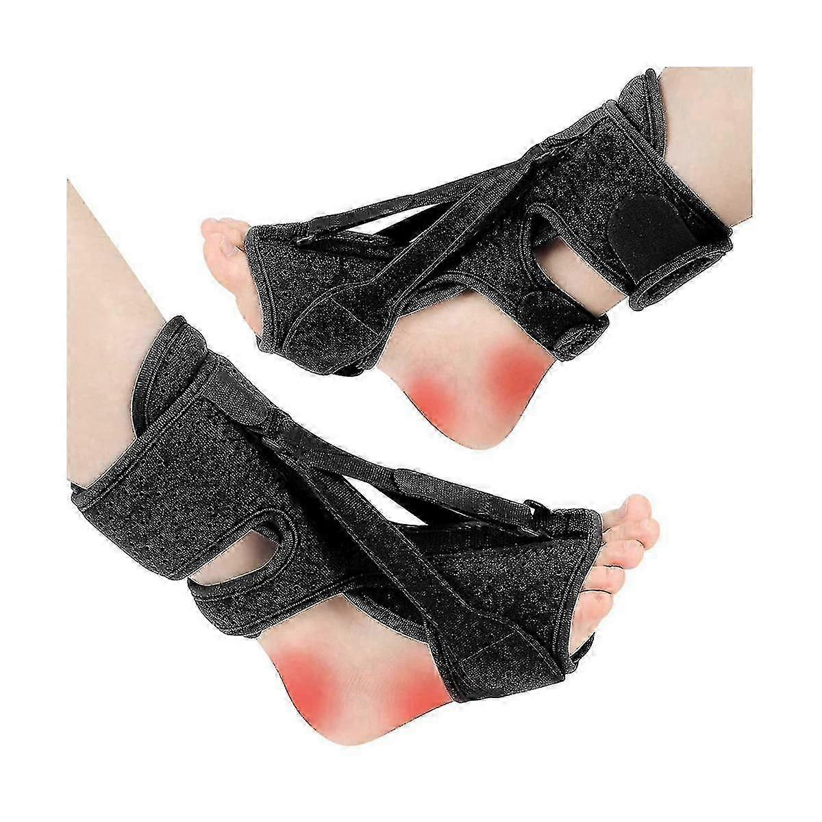 Plantar Fasciitis Relief Night Splint Set - 2 Pcs with Braces for Plantar Fasciitis & Achilles Tendonitis