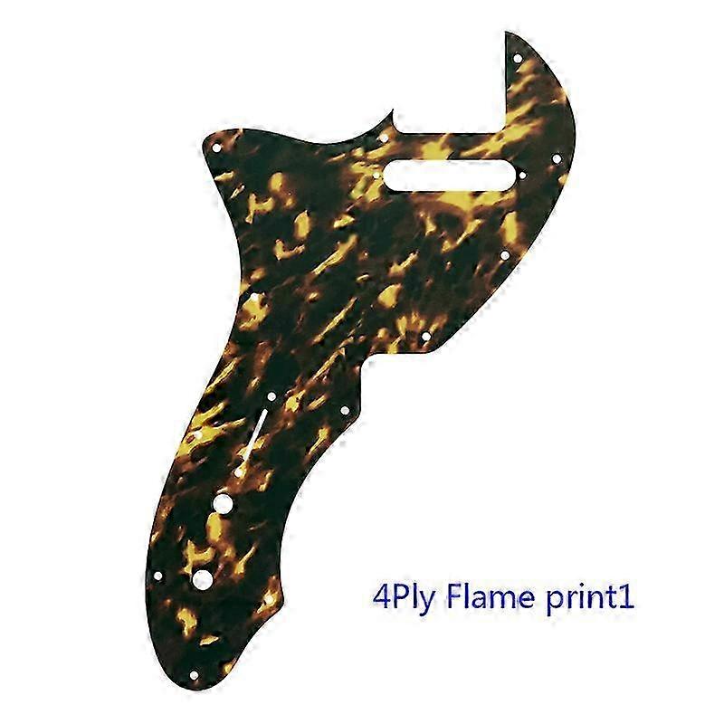 Xinyue Custom Guitar Parts - For Left Handed US Tele 69 Thinline Guitar Pickguard Scratch Plate Multicolor Choice Flame Pattern 26s