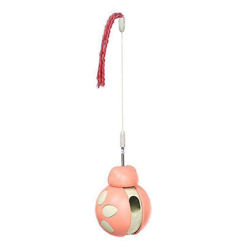 Cat Treat Interactive Toy, Indoor Puzzle Slow Feeding Mental Stimulation Sliding Rolling Cat Toy Ball with Ca-t Teaser, Cats Treat Dispenser Toy for C