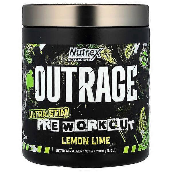 Nutrex Research, Outrage, Ultra Stim Pre Workout, Lemon Lime, 7.1 oz (201.18 g)