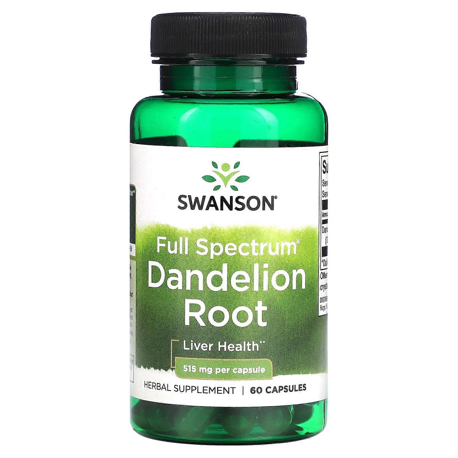 Full Spectrum Dandelion Root, 515 mg, 60 Capsules