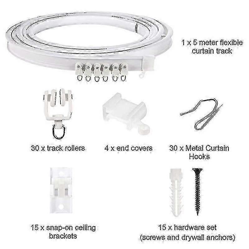 1-5 Meters Bendable Ceiling Curved Curtain Track Flexible Ceiling Curtain