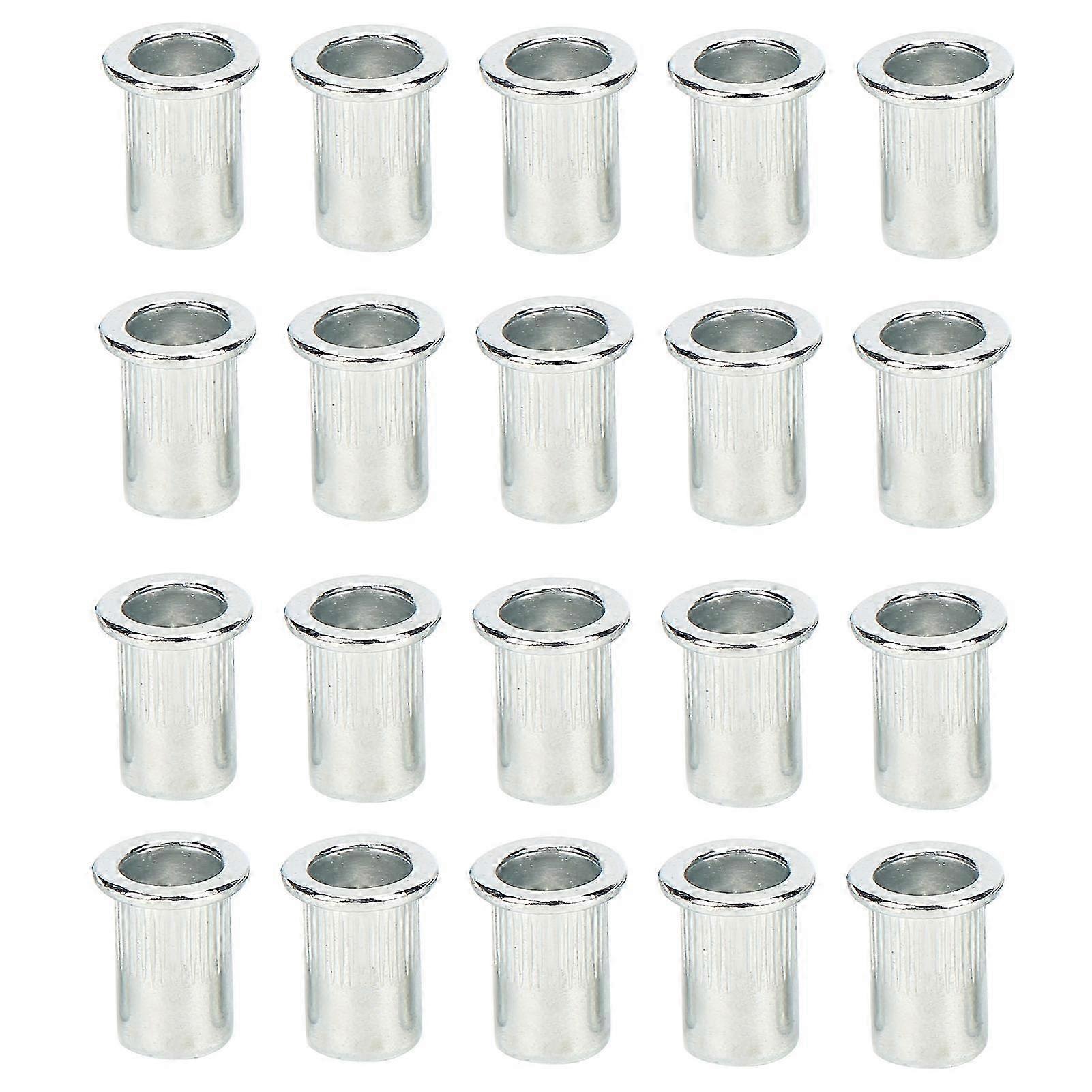 20 Pack M8x10 Rivet Nuts Assortment Kit Flat Head Threaded Insert Nutserts Assortment 25-26
