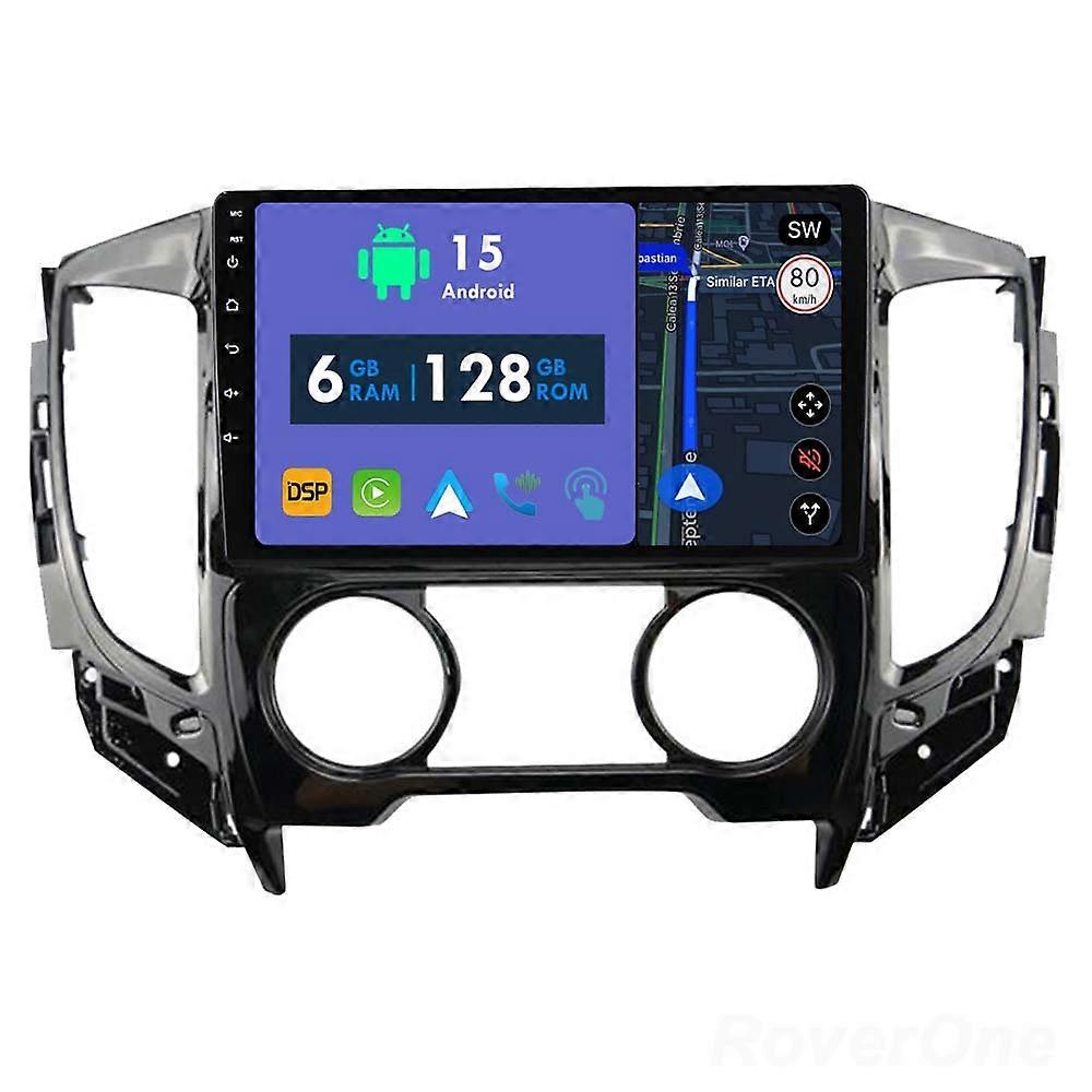 Car Radio 6G+128G CarPlay GPS Navigation Head Unit for Mitsubishi L200 5 2015 - 2019 Android Auto Bluetooth Stereo Touch Screen