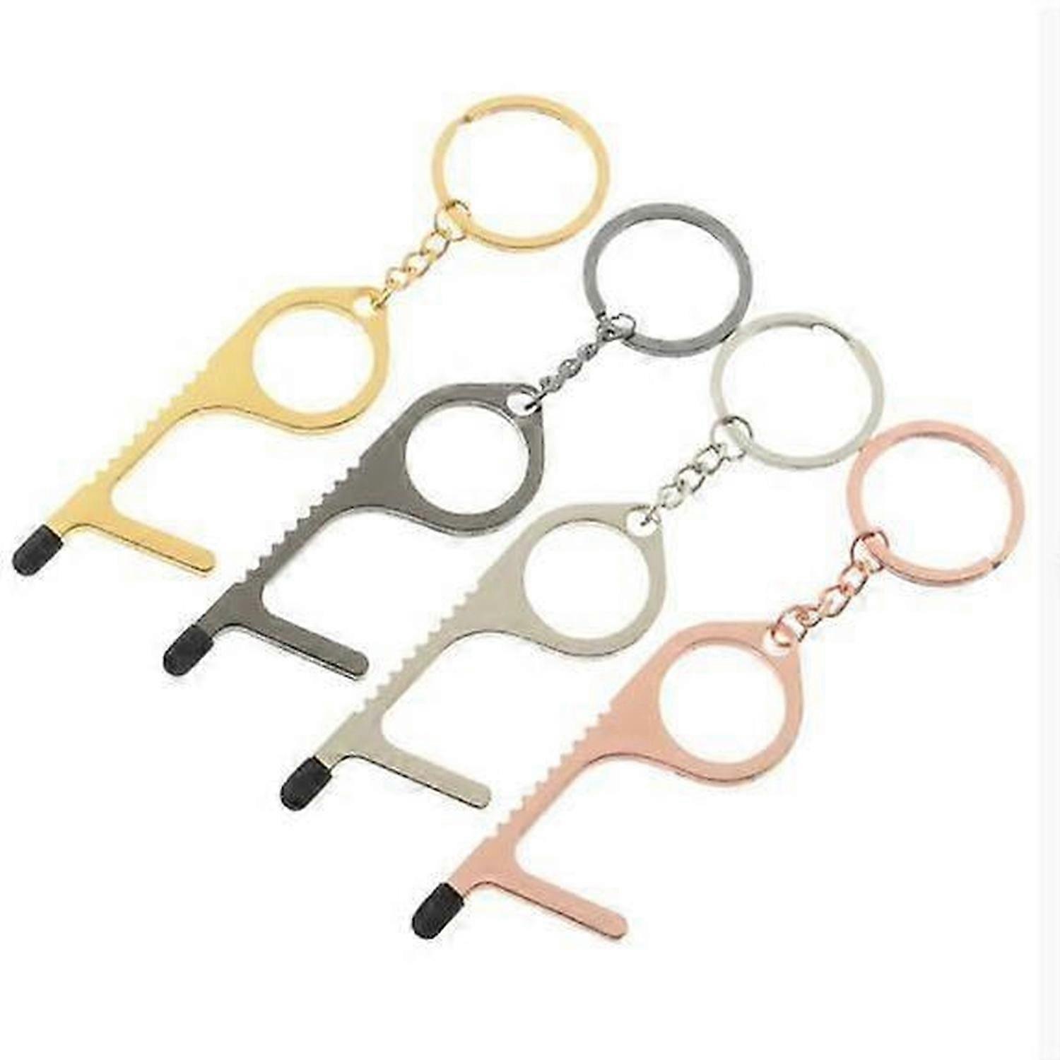 Non-contact Door Opener, Hygiene Hook, Key Fob (4 Pieces)