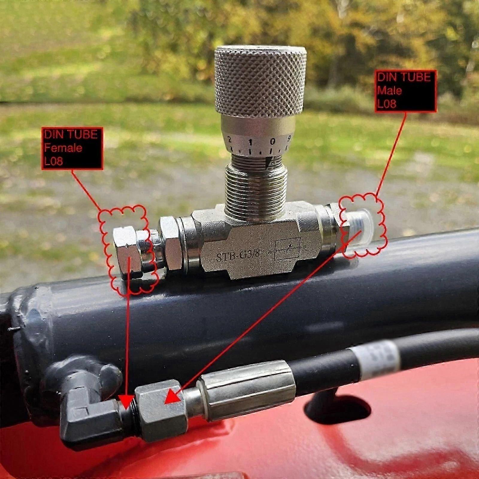 3/8" L10 Hydraulic Flow Control Valve STB-G3/8 for Mini Excavator Flow Restrictor