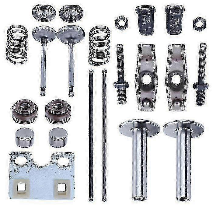 GX340 GX390 188F Generator Engine Valve Push Rod Kit with Guide Plate, Rocker Arm Pivot & Nuts