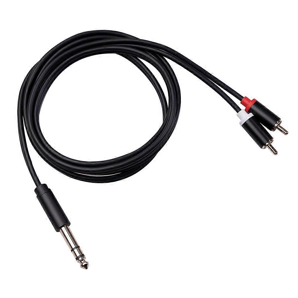 6.35mm Cable to Jack Y Splitter for Amplifiers Audio DVD,5FT
