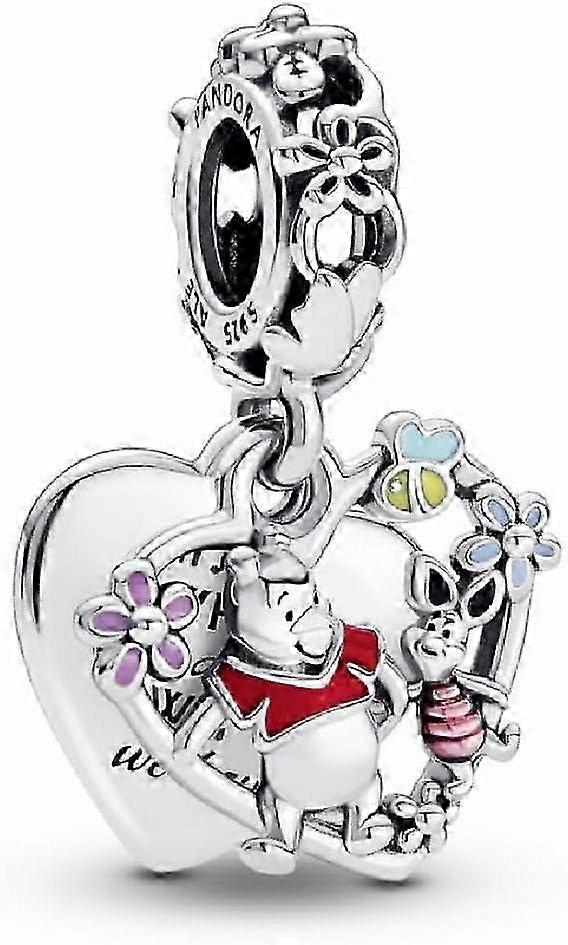 25-26 792214C01 Disney Winnie The Pooh & Piglet Double Dangle Charm