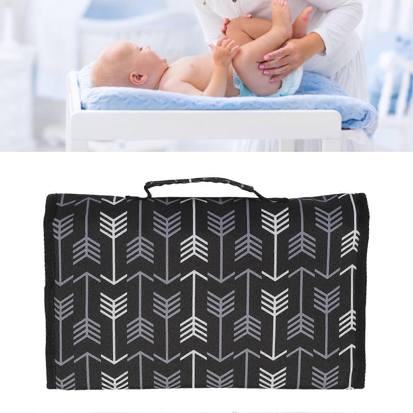 Diaper Changing Pad Foldable Waterproof Baby Diaper Pad with Hanging Strap for Travel Use Arrows Pattern 