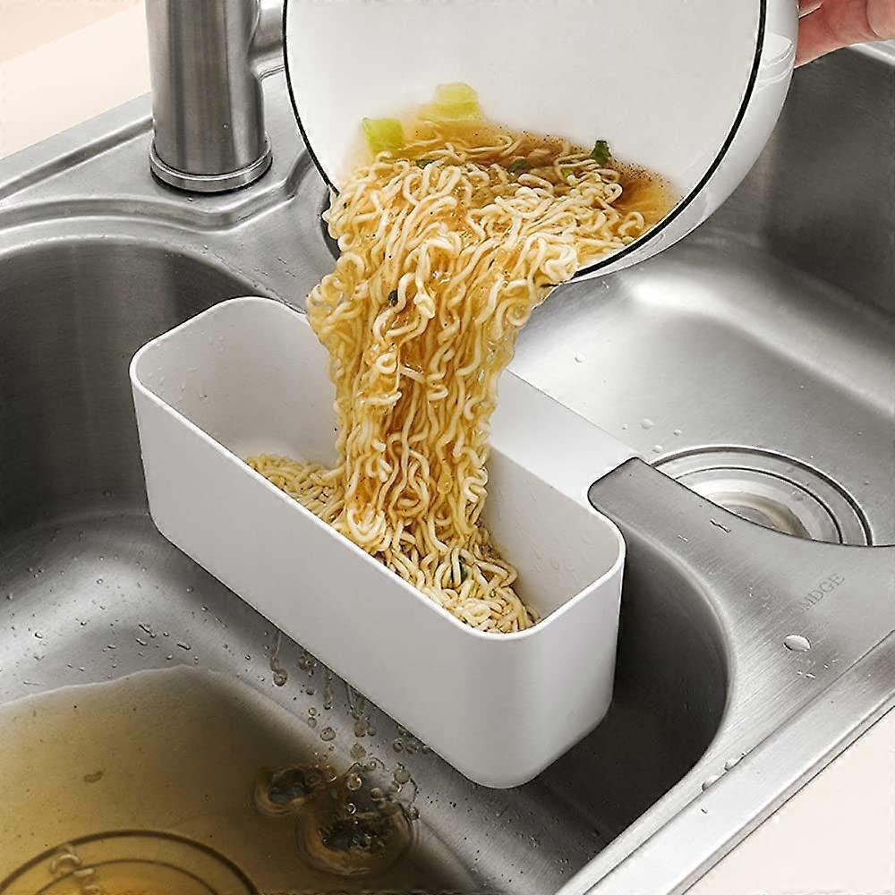 Sink Strainers Basket EcoFriendly Plastic, Multifunctional Sink Drain Shelf, Storage Rack For Sponge Brush, 1 Pack