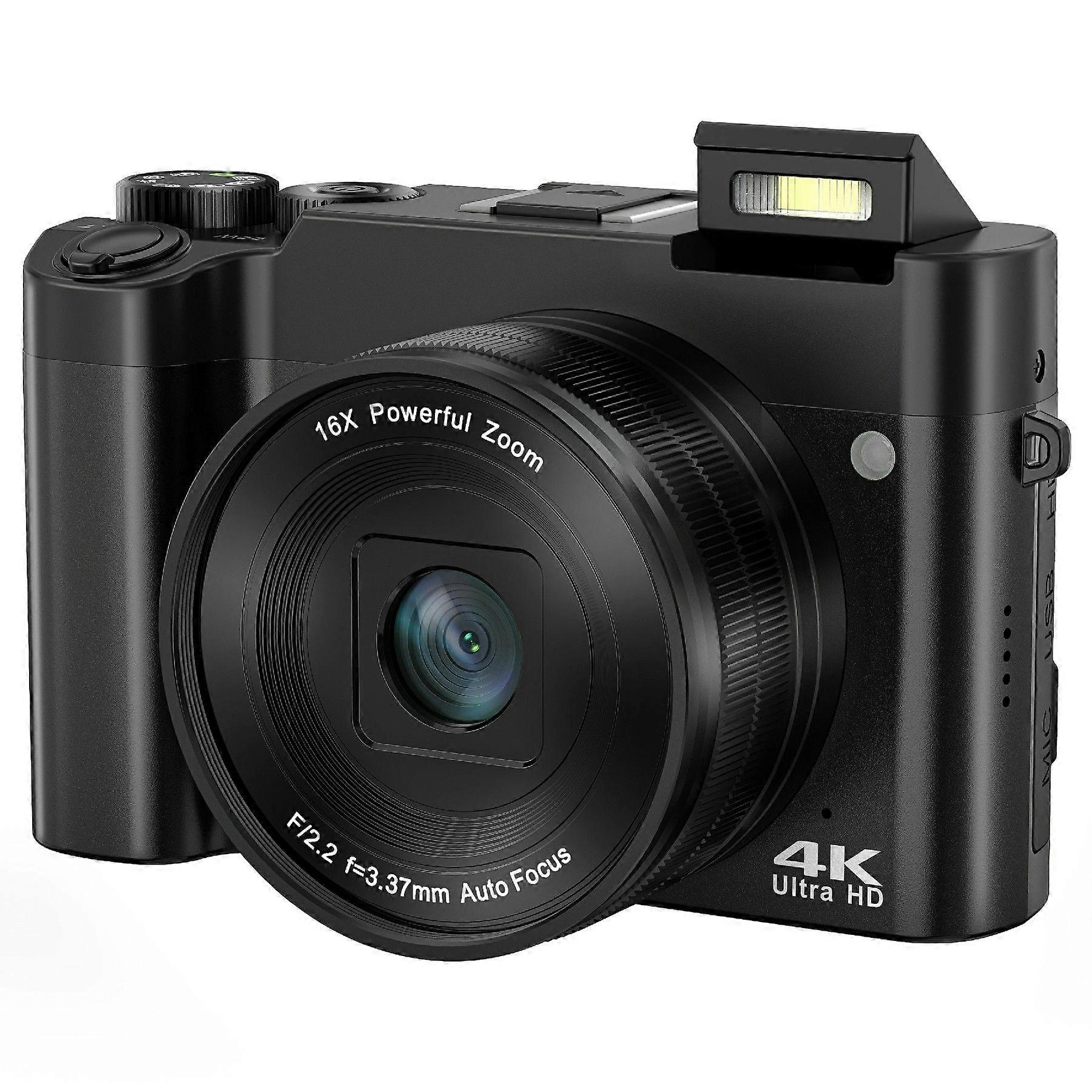 Retro 4K Digital Camera Dual Lens 64MP 16X Zoom Autofocus Camera for Beginners