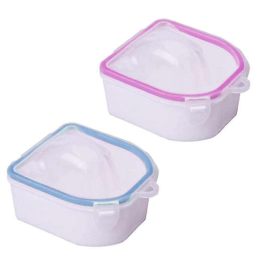 ネイルソーキングボウルアートポリッシングハンドウォッシュソーキングトレイネイルスパツール - 2パック