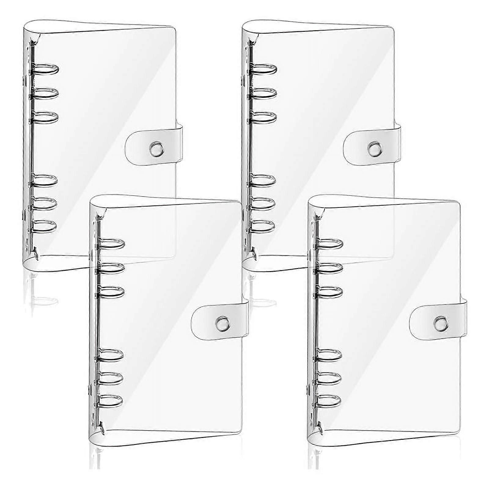 Transparent A6 Binder Clear Soft PVC 6 Ring Budget Binder