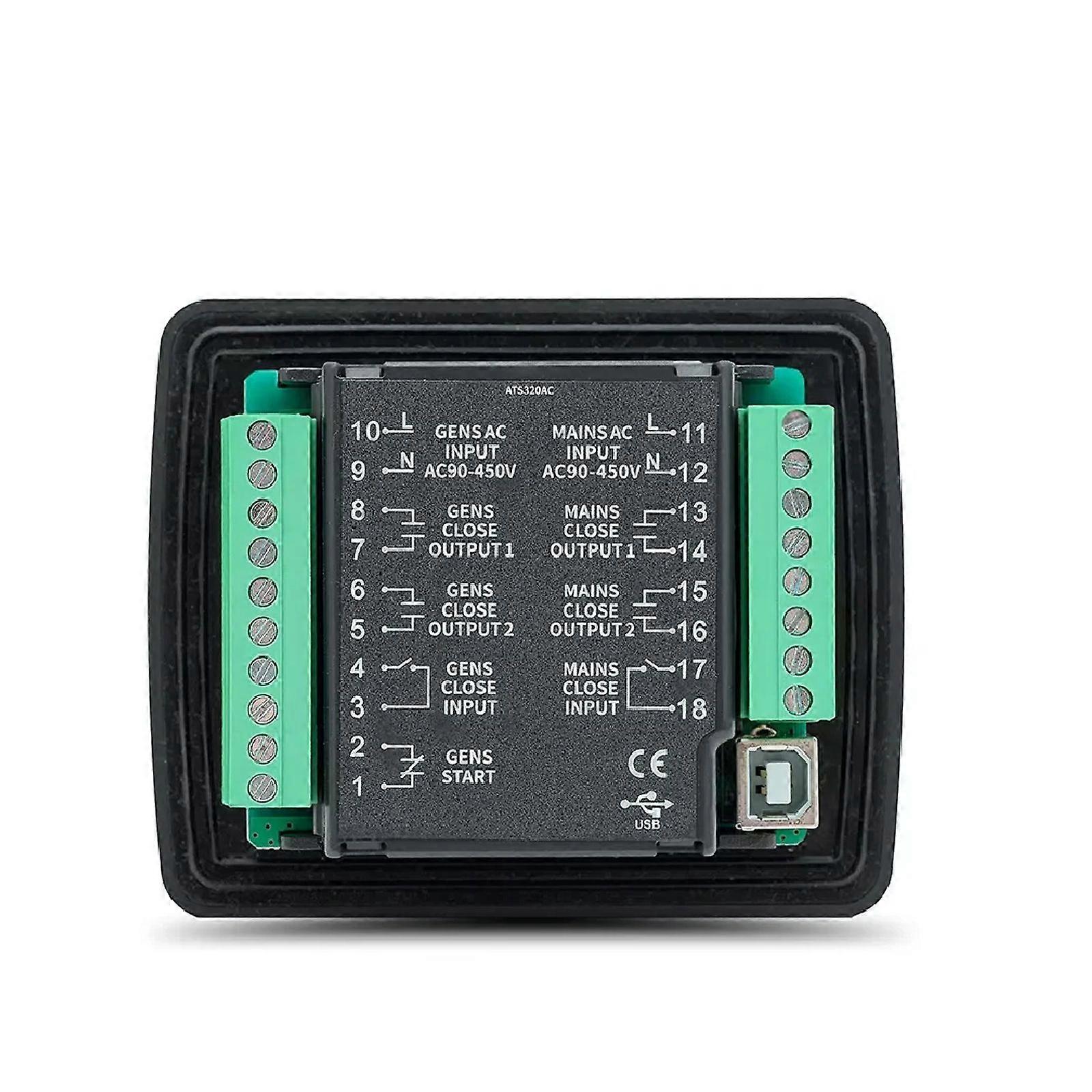 ATS320AC Generator ATS Controller Panel Automatic Transfer Switch With USB