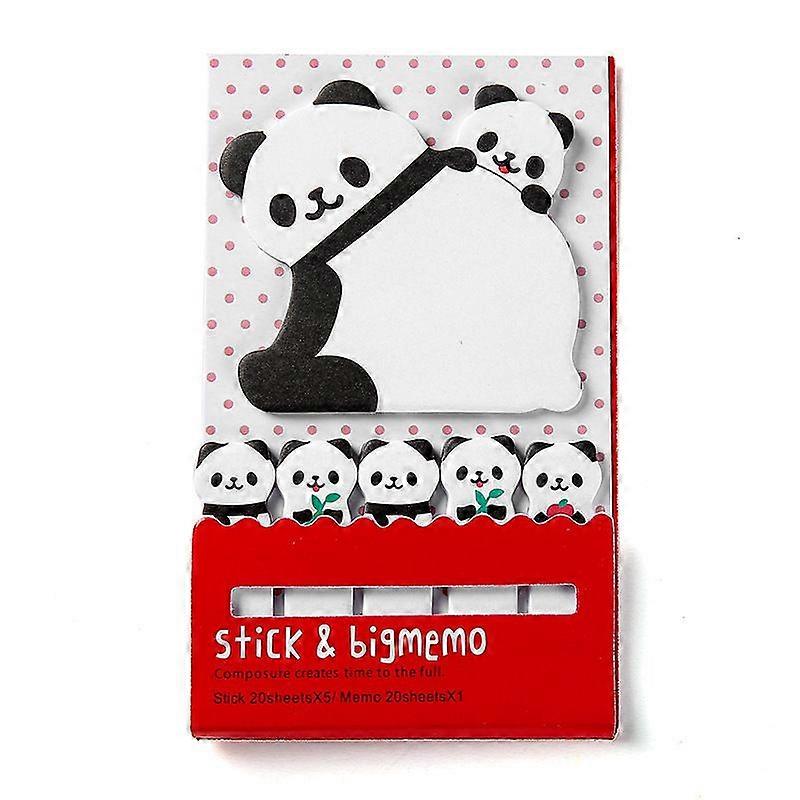 Panda Shape Sticky Notes Unusual Gift Office Notepad New Released (black)(1pc