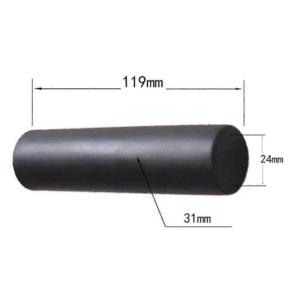2Pcs Wheelbarrow Rubber Handles, Round Tubes Black Replacement Universal Handles