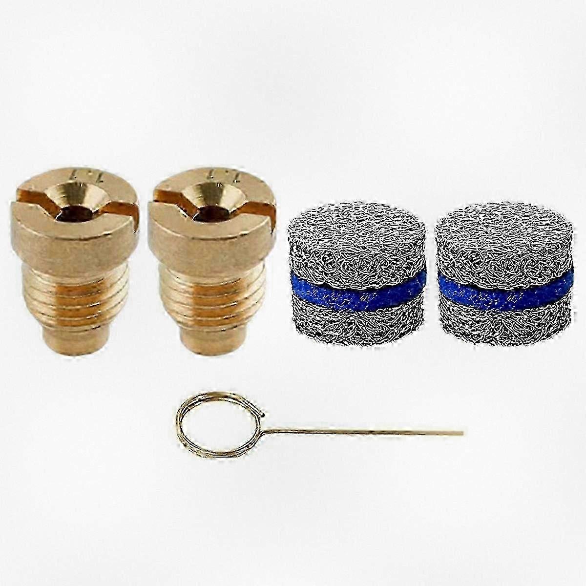 2pcs 1.1mm Foam Spray Nozzle and 2pcs Foam Generator with 1pc Cleaning Tool for High Pressure Washer, 5000 PSI