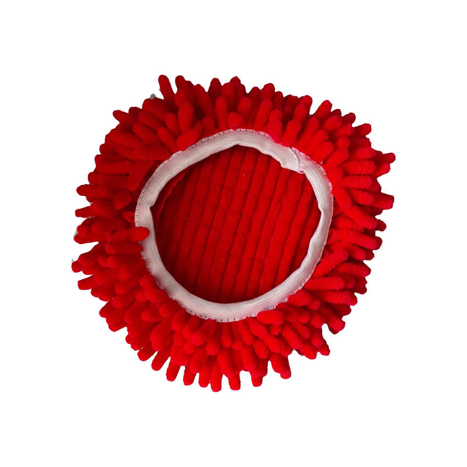 Extra Thick Cloth Mop Refill Head For Stubborn Dirt Removes Grimes From Corner Grout Lines Without Leaving Residues  Red
