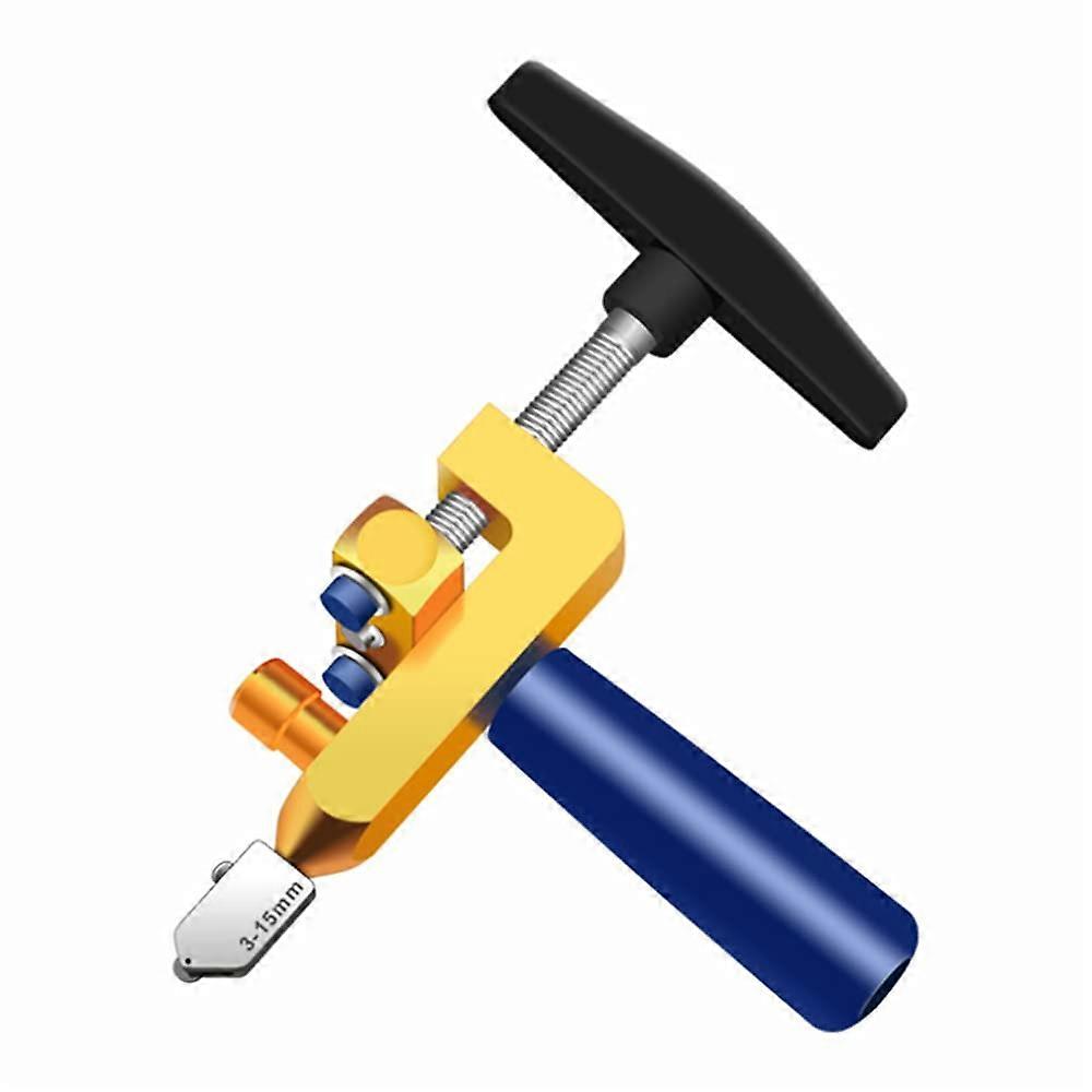 Ceramic Tile and Glass Cutter with Diamond Blade 2 in 1 Portable Hand Tool for Home Use Gold