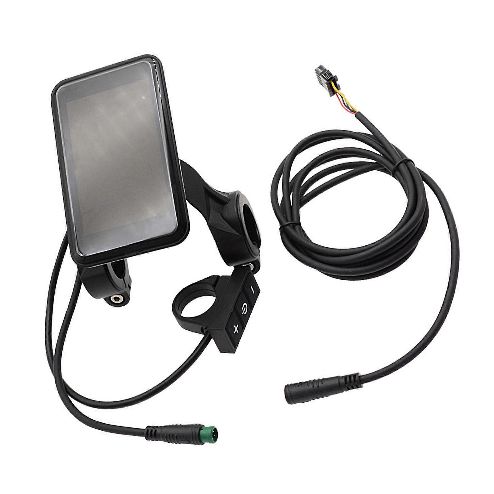 High Visibilitys Color Screen LCD Screen With Waterproof Interfaces All-purpose 22.2mm Handlebars Mount ABS Construction Multicolor