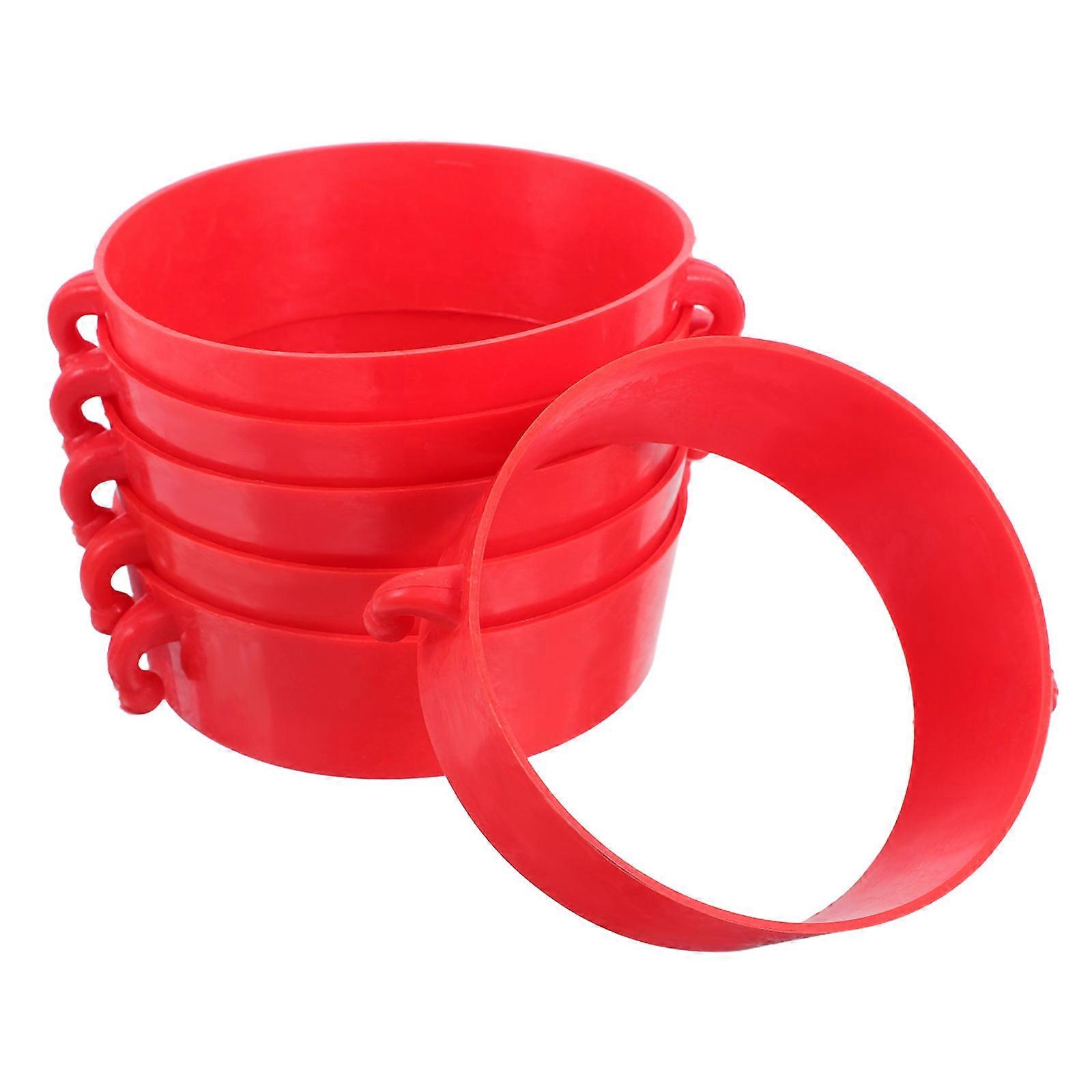 Road Safety Cone Connector Kit for Traffic Cones with 6Pcs Red Plastic Connectors