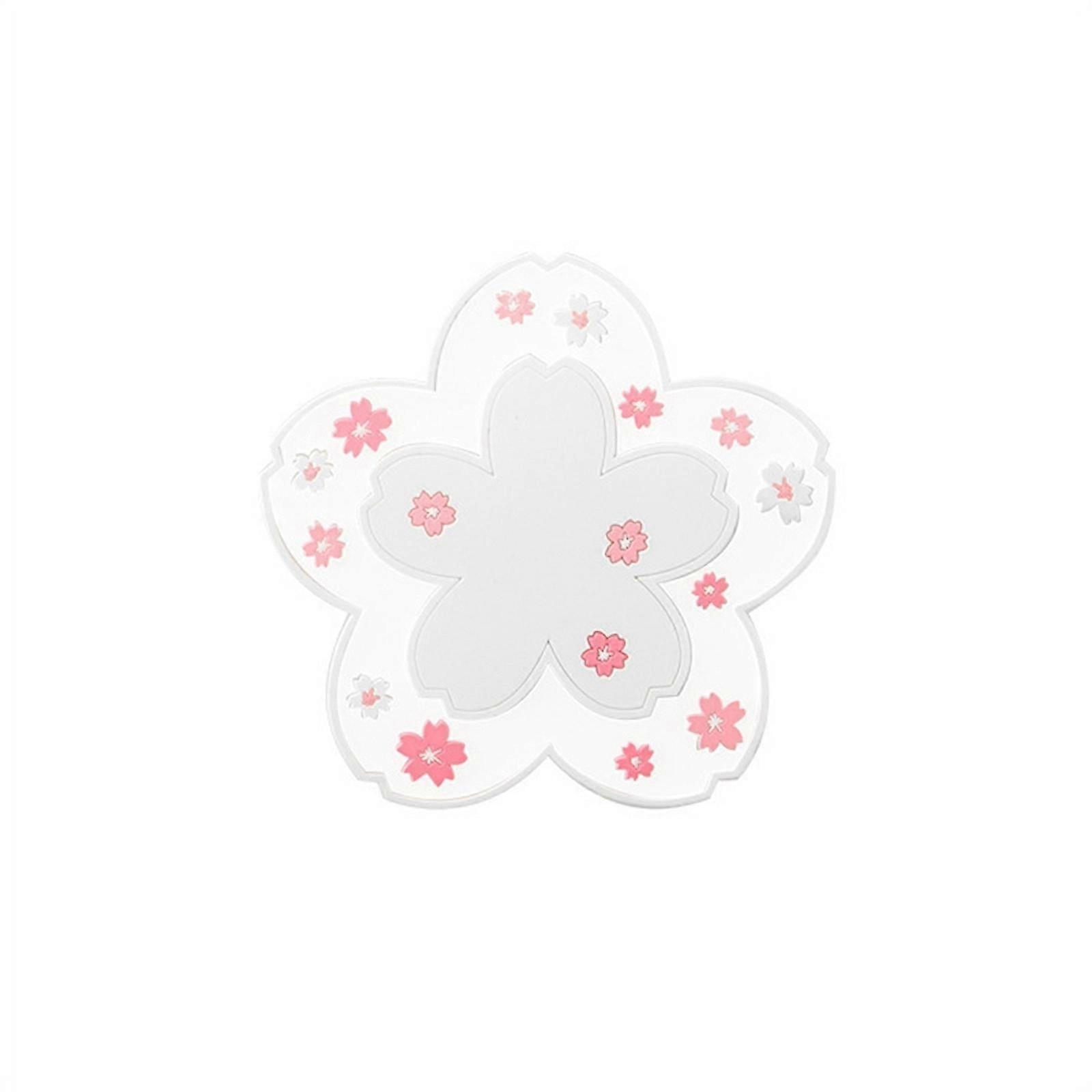 Japanese Sakura Pattern Cup Mats Silicone Non-slip Insulation Coasters For Drinks