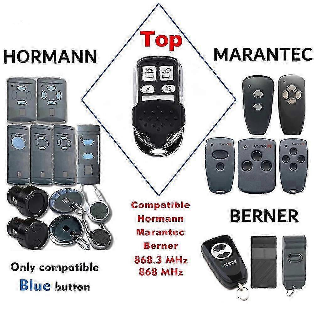 3 in 1 Marantec 868 Mhz D302 Garage Remote Control Clone HORMAN HSE2 HSM2 HSM 4 Duplicator for BERNER BHS110 BHS121 86835 MHz
