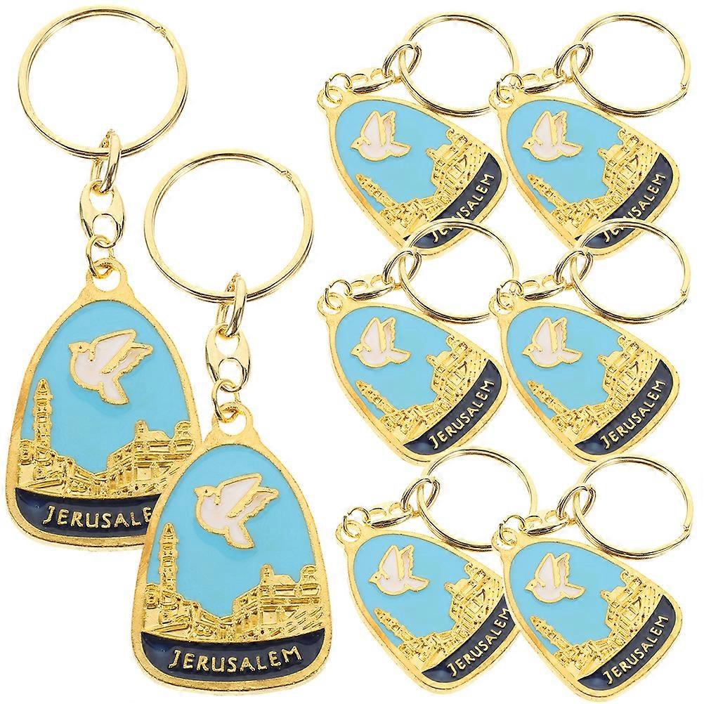 8pcs Dove Keychain Pendant Keychains Peace Dove Keychain Decorative Keychain