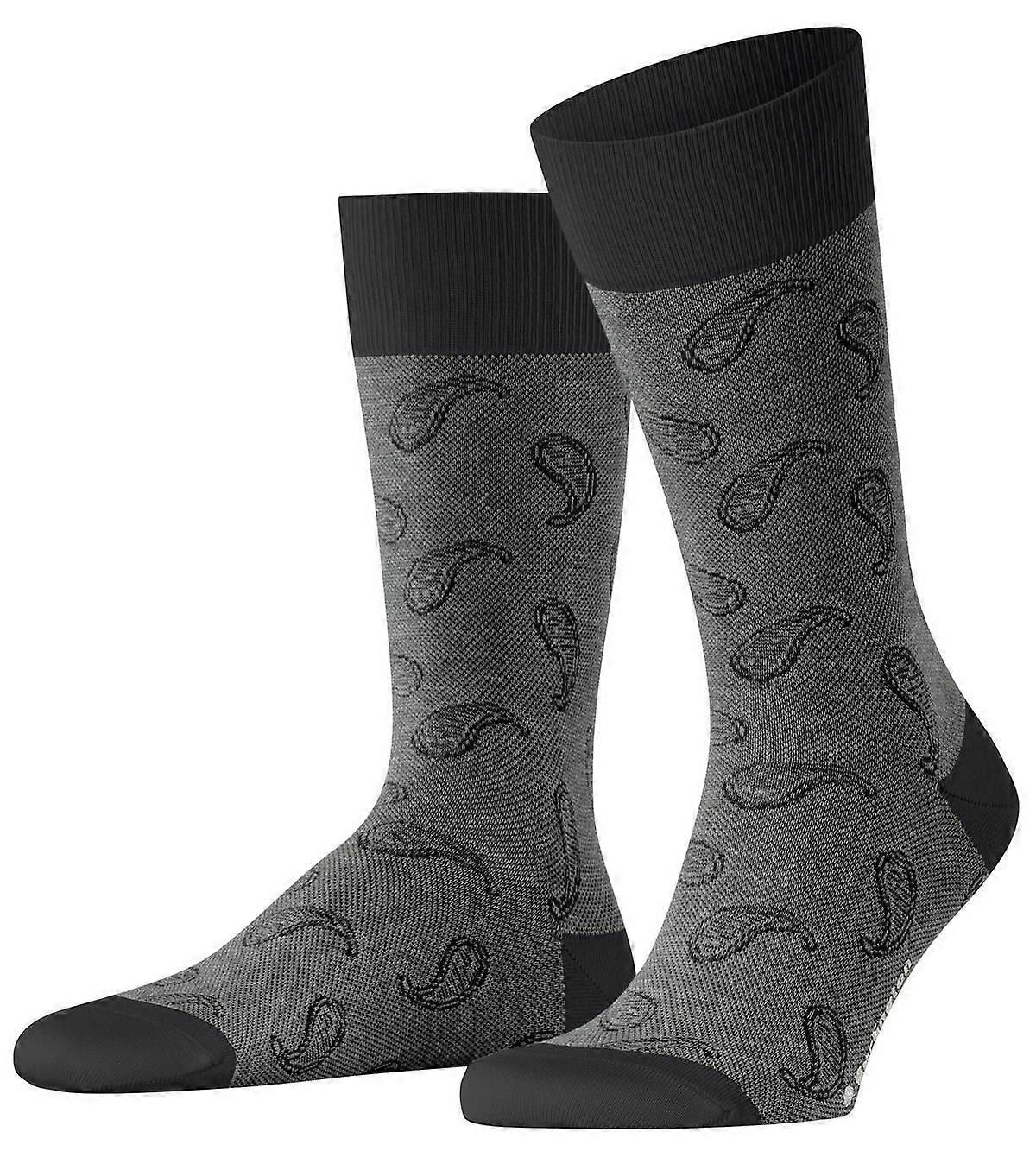 Burlington Paisley Socks - Black