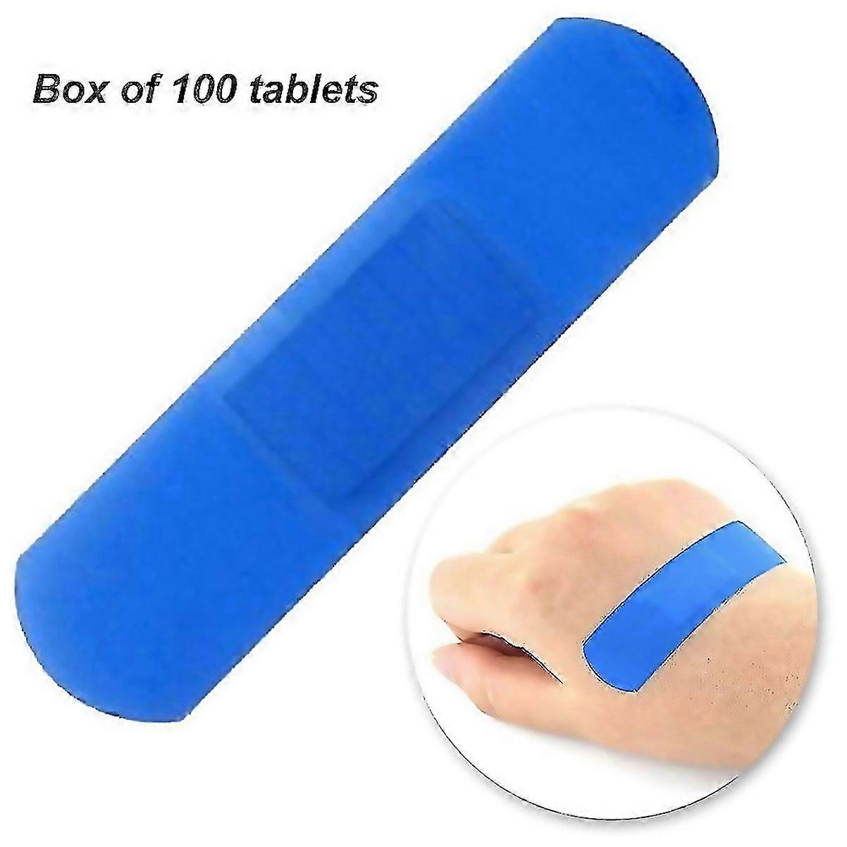 For 100pcs Indicator Bandages Kitchen Adhesive Rectangular Plasters For Cook Blue