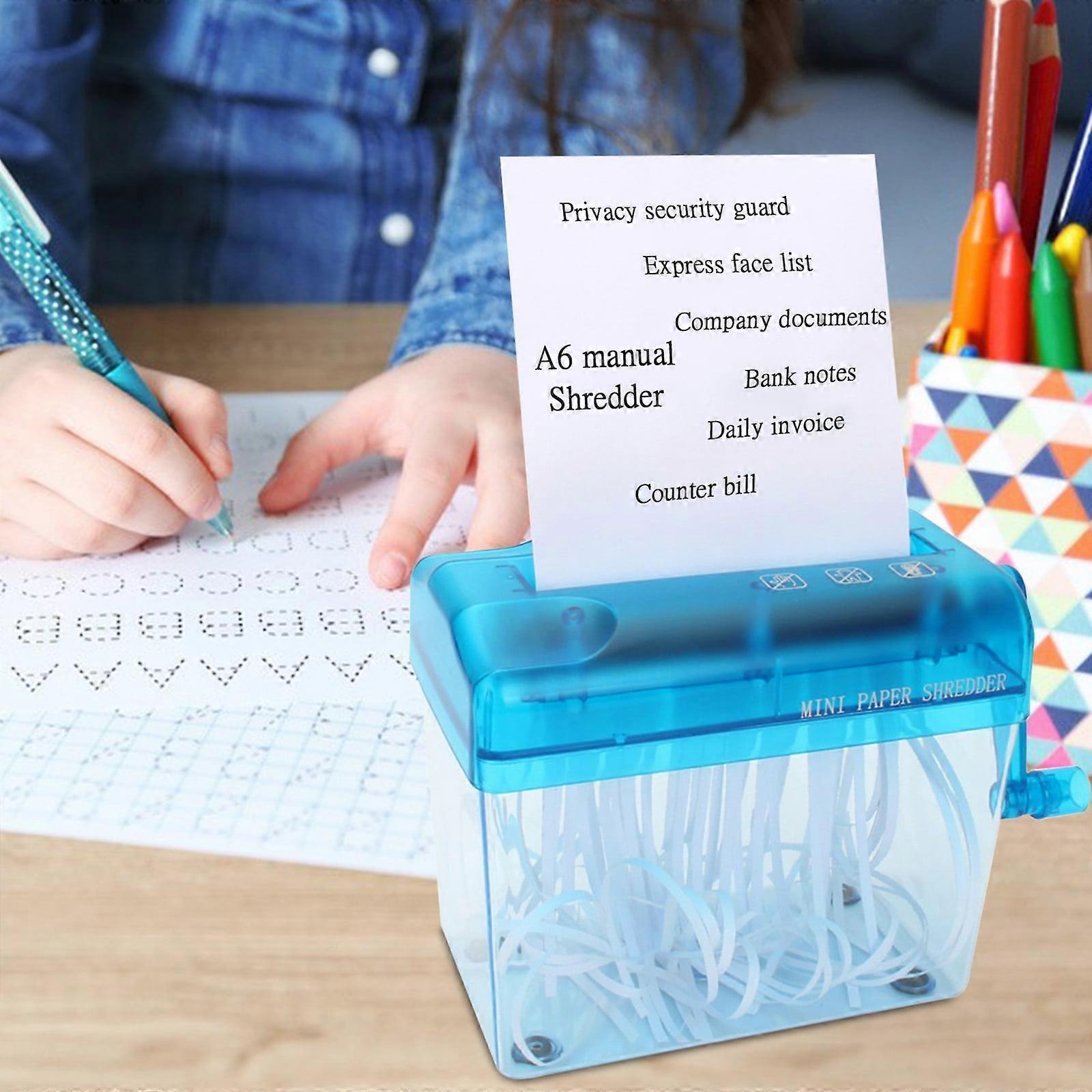 Daiosportswear Clearnance Mini Hand Shredder Portable Paper Shredder A6 Manual Shredder Documents Paper Documents Cutting Tool Shredders